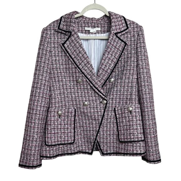 Veronica Beard Pink and Black Checkered Blazer - Picture 4 of 10